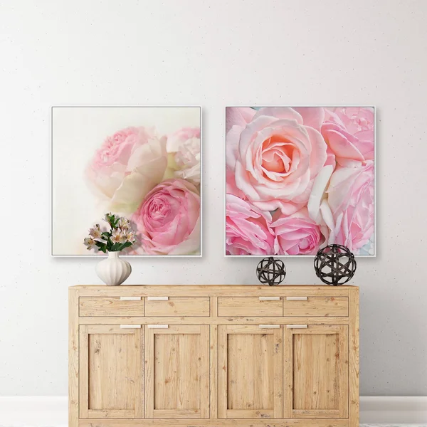 Marmont Hill Rose Bunch Diptych Size: 32x22 H x 32x22 W x 1.5x22 L
