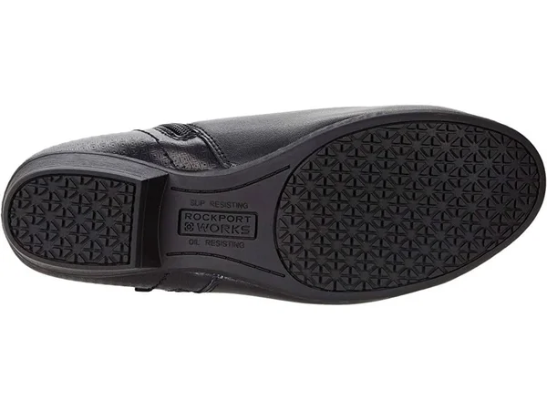 Rockport Works Carly Alloy Toe Work Bootie 12 Women's Black Shoe