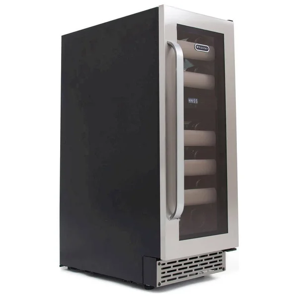 Whynter BWR-171DS Elite 17 Bottle Seamless Stainless Steel Door Dual Zone Built-in Wine Refrigerator