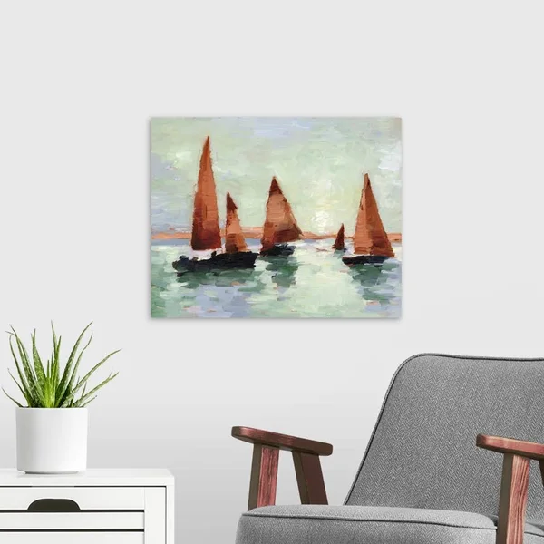 Sunset Harbor II - Canvas Wall Art, 20x16, Great Big Canvas
