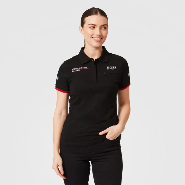 Porsche Motorsport Women's Black Team Polo w/Motorsport Kit - XL