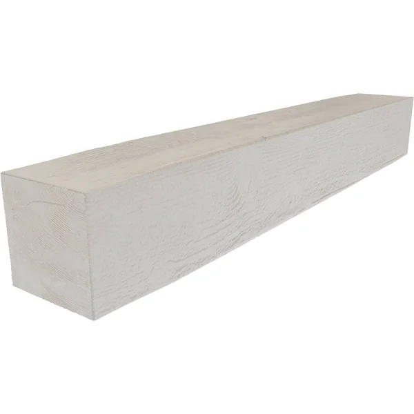 Ekena Millwork MANURS06X08X84UN 6x22H x 8x22D x 84x22W Rough Sawn Faux Wood Fireplace Mantel, Factory Prepped, Ready for Paint