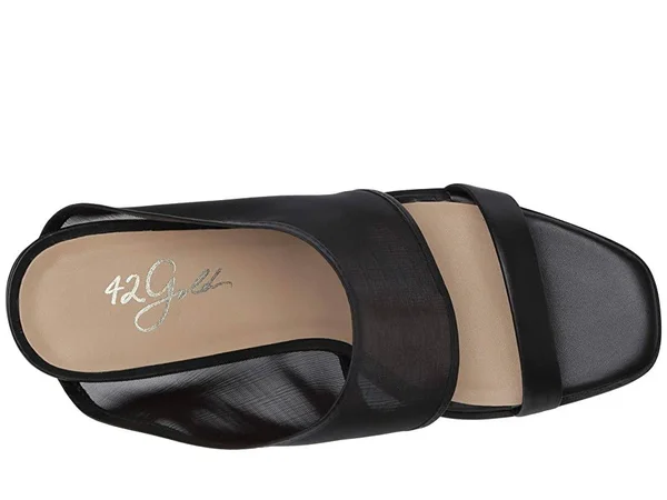 42 Gold Linx Mesh/Leather Slide Sandal 9