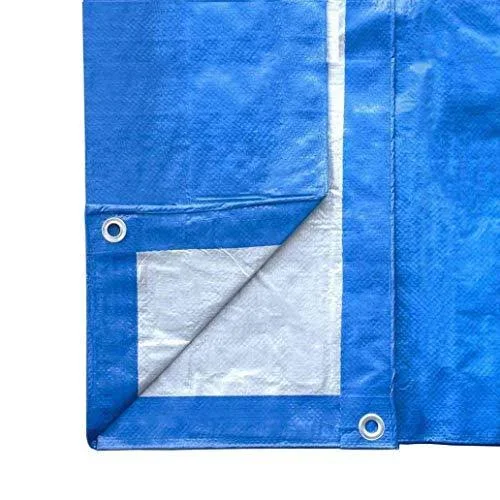 30& x 40& Blue & Silver Multi-Purpose Water Resistant Poly Tarp Cover