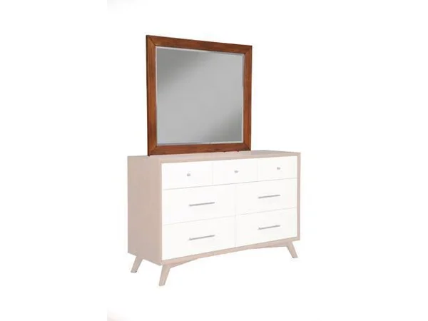 Alpine Furniture Flynn Acorn White Mirror