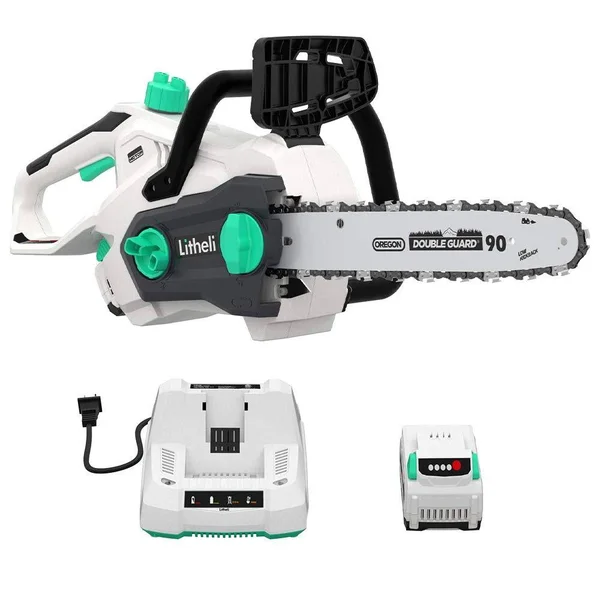 Litheli 40V Cordless Chainsaw 14 Inches with Brushless Motor, 2.5Ah Battery and Charger