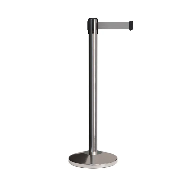 Retractable Belt Stanchion - 12 ft. Belt Stainless Steel Post for Crowd Control by Crowd Control Warehouse