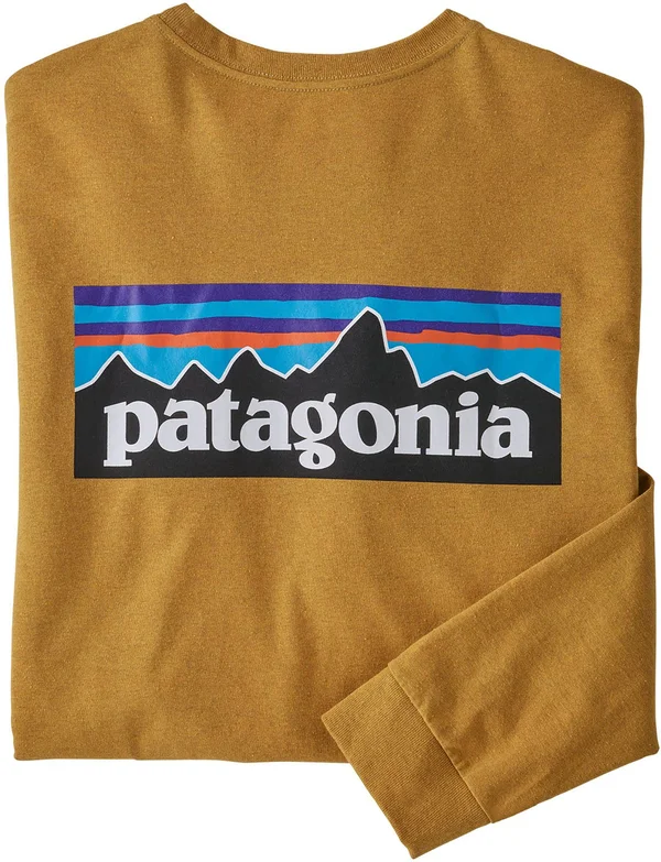 Patagonia P-6 Logo Responsibili-Tee L/S T-Shirt - Men's - Hawk Gold L