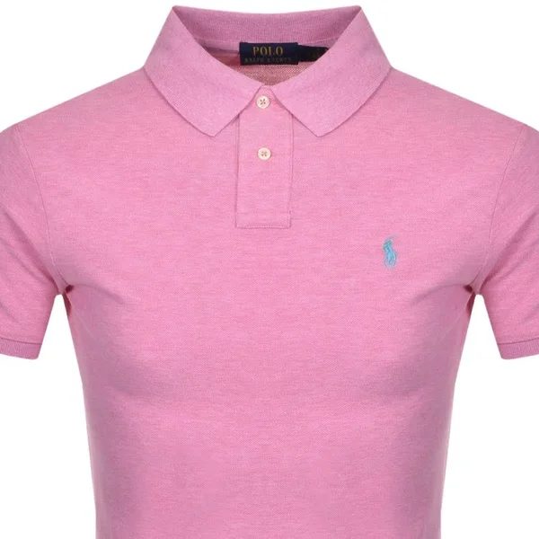 Ralph Lauren Slim Fit Polo T Shirt Pink