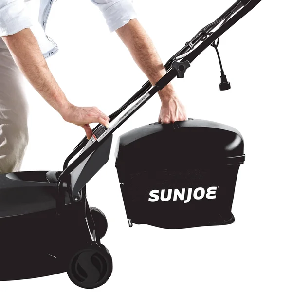 Sun Joe 14 in. 12 Amp Electric Walk Behind Push Lawn Mower, Black