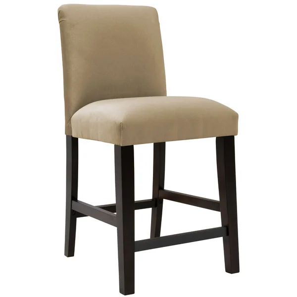 Aster Diamond Tufted Back Counter Stool Tan Velvet - Cloth & Co.