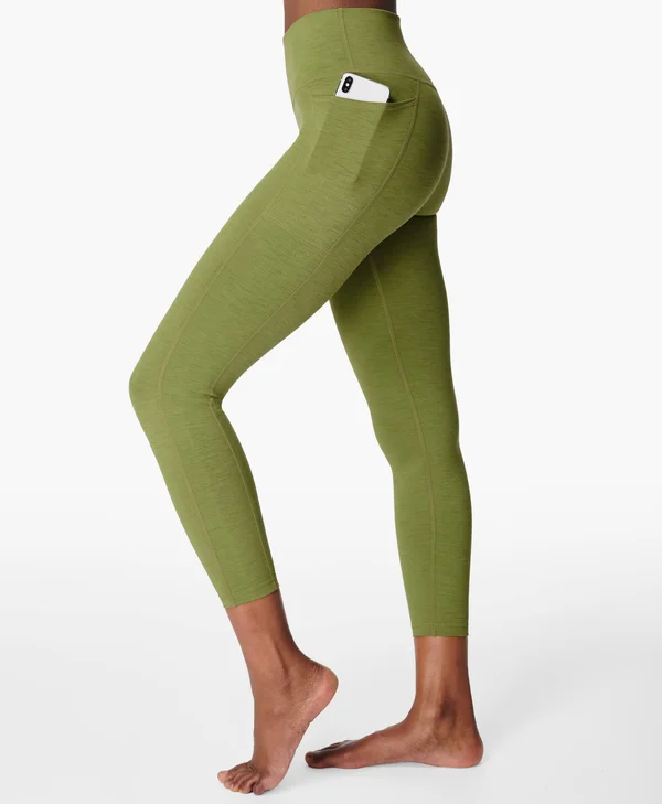 Sweaty Betty Super Sculpt High-Waisted 7/8 Yoga Leggings, Green, Women's L