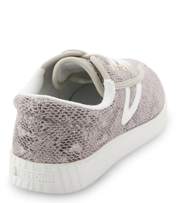 Tretorn Nyliteplus Snake Print Leather Lace-Up Sneakers - 8M