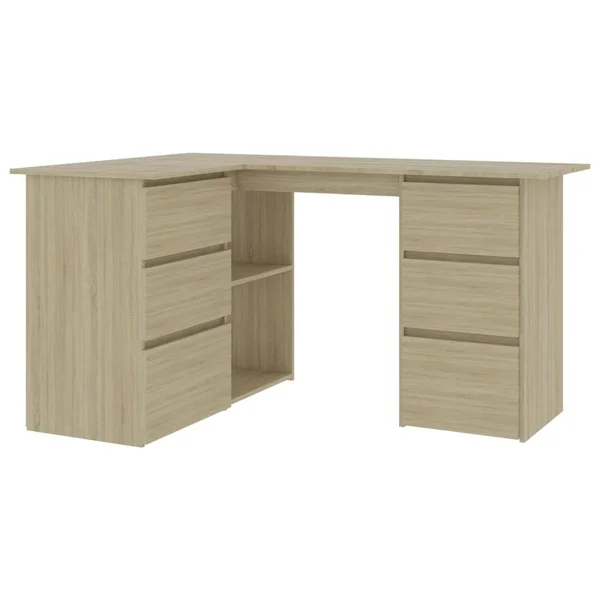 vidaXL Corner Desk Gray 57.1x22x39.4x22x29.9x22 Chipboard