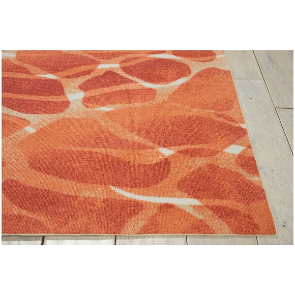 Nourison Coastal Area Rug - Orange, 7&9x22 x 10&10x22