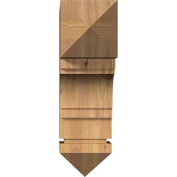 Ekena Millwork BKT06X18X18MRC03SWR 5 1/2x22W x 18x22D x 18x22H Merced Arts & Crafts Smooth BRACKET - Western Red Cedar