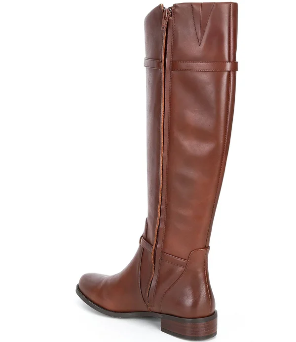 Gianni Bini Mirrie Tall Leather Riding Boots - Womens, 7.5M, Black - Dillard&s Exclusive