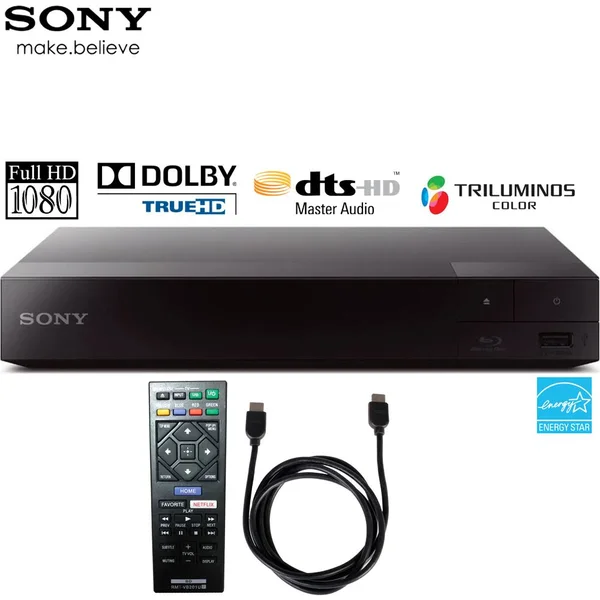 Sony BDP-S1700 Streaming Blu-Ray Disc Player with 6ft High Speed HDMI Cable PFP4C4I