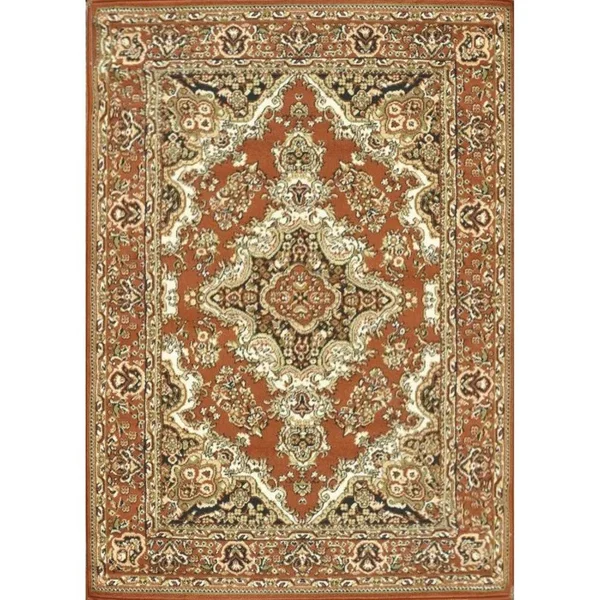MSRUGS Nairobi Brown 8 ft. x 10 ft. Medallion Polypropylene Area Rug