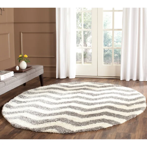 Safavieh Montreal Shag SGM846B Ivory/Grey 4& x 6& Area Rug