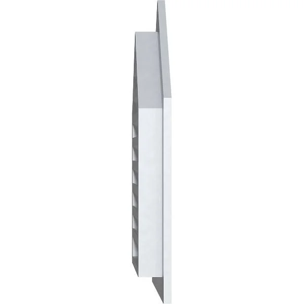 12 inchw x 34 inchh Peaked Top Gable Vent (17 inchw x 39 1/8 inchh Frame Size) 10/12 Pitch: Functional, PVC Gable Vent w/ 1 inch