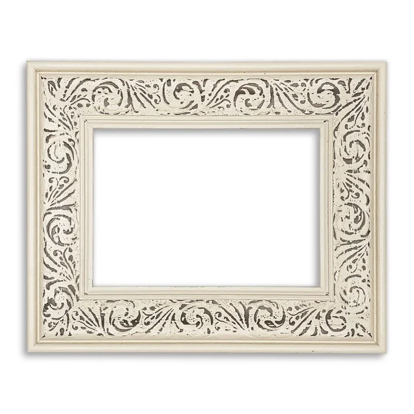 Modern Baroque Embossed Frame in Off White, 10x22 x 20x22