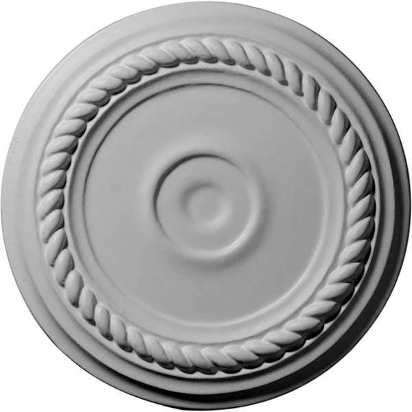 7 7/8 inchod x 3/4 inchp Small Alexandria Ceiling Medallion (Fits Canopies Up to 4 5/8 inch) - Hand-Painted Root Beer Crackle