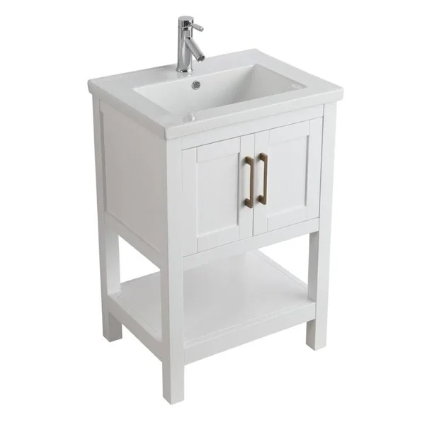 Maklaine 24x22 Single Sink Vanity in White - M-4960-2017029
