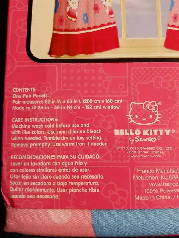 Hello Kitty Window Panels