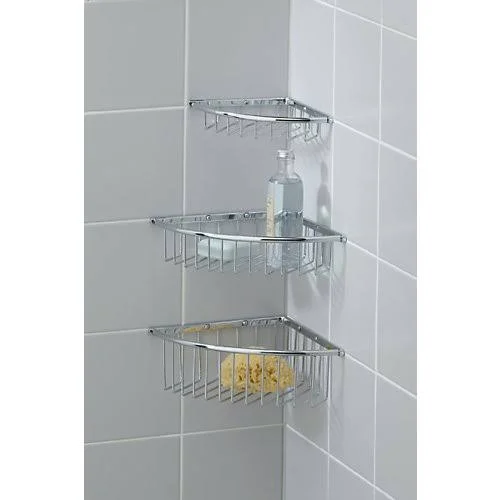 Valsan Essentials Corner Wire Soap Basket in Polished Chrome - Large