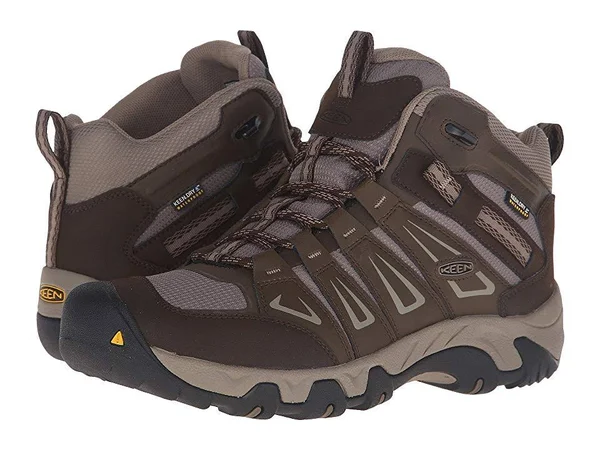 Keen Men's Oakridge Mid Waterproof Boot - 11 - Cascade - Brindle