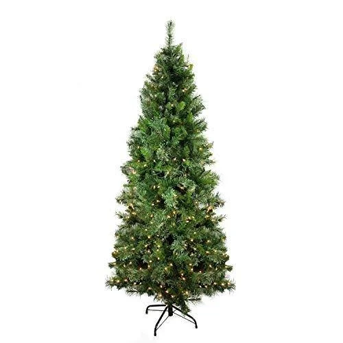 7.5' Pre-Lit Atlanta Mixed Cashmere Pine Medium Artificial Christmas Tree - Clear Lights, Green