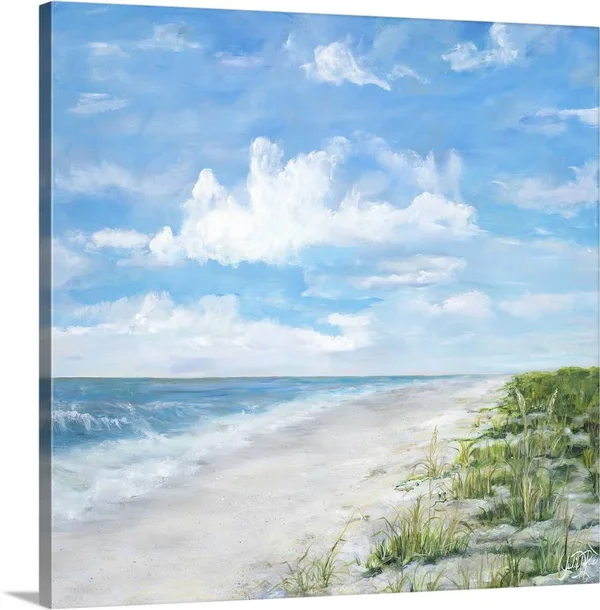 Day at The Beach Square, Canvas Wall Art, 20x20, Great Big Canvas