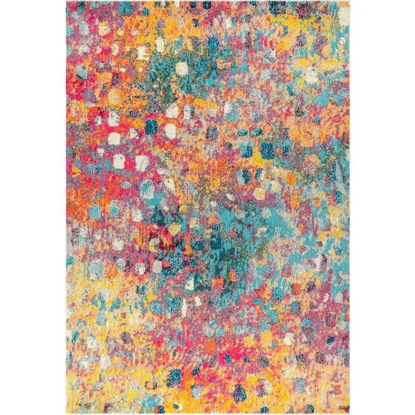 Jonathan Y Contemporary Pop Modern Abstract Multi/Yellow 4 ft. x 6 ft. Area Rug