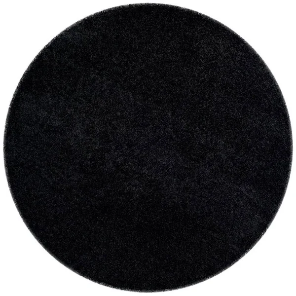 Hawthorne Collection 2&3x22 x 8& Power Loomed Polypropylene Rug in Black
