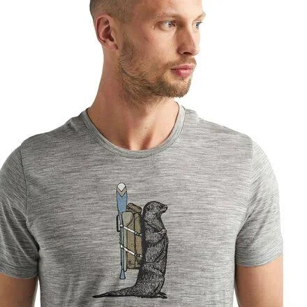 Icebreaker Tech Lite Otter Paddle Crew - Men's Metro Heather, XXL