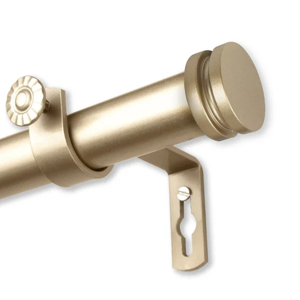 InStyleDesign Pita 1 inch Diameter Adjustable Curtain Rod - 66 to 120 Inches - Satin Nickel