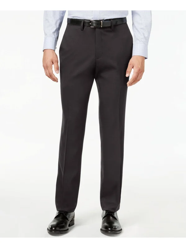 Kenneth Cole Reaction Mens Gabardine Stretch Slim Fit Dress Pants