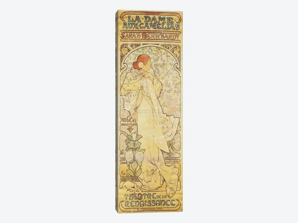 Alphonse Mucha Canvas Wall Decor Art Prints - La Dame AUX Camelias (featuring Sarah Bernhardt), 1890-1910 ( People art)