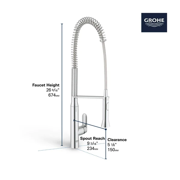 Grohe 32951000 K7 Single-Handle Kitchen Faucet - Chrome