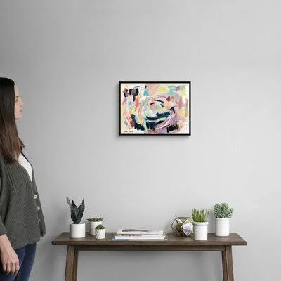 Shelter by Kait Roberts - Painting Print on Canvas Ivy Bronx Format: Black Framed - Size: 14x22 H x 18x22 W x 1.75x22 D