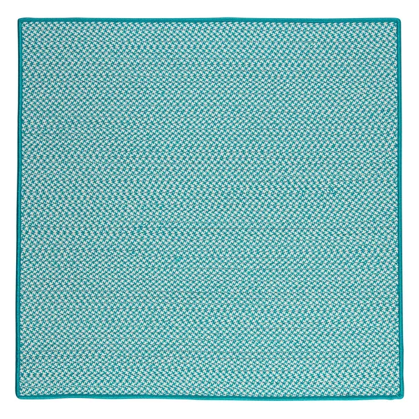 Colonial Mills Houndstooth Tweed Indoor - Outdoor Area Rug Turquoise, Size: 2 x 8 ft.
