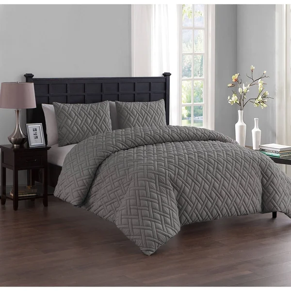 VCNY Home Lattice Embossed Bed in A Bag - Navy - Twin