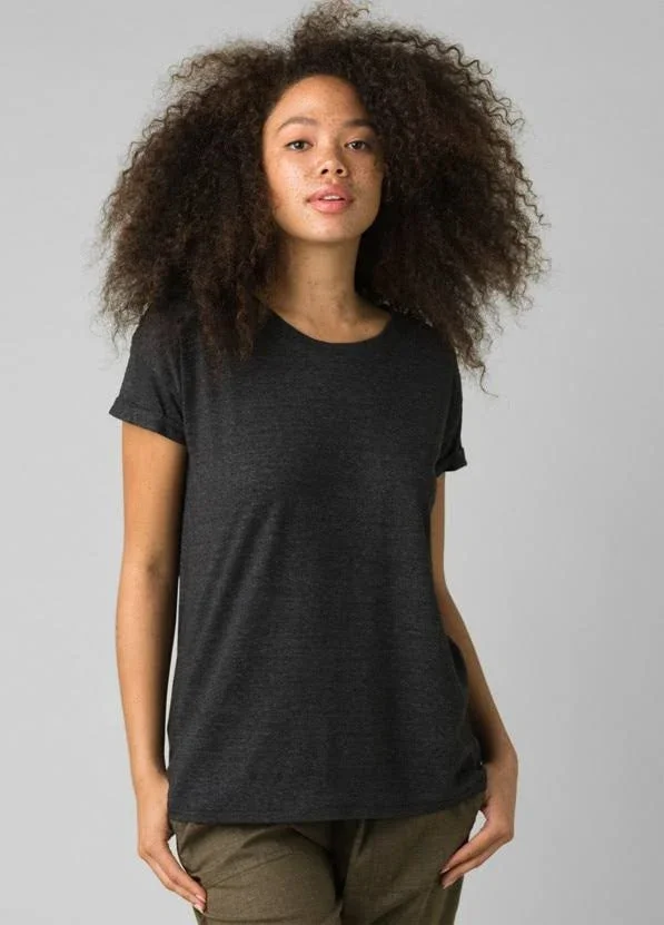 Prana Cozy Up T-Shirt - Women's Charcoal Heather, M