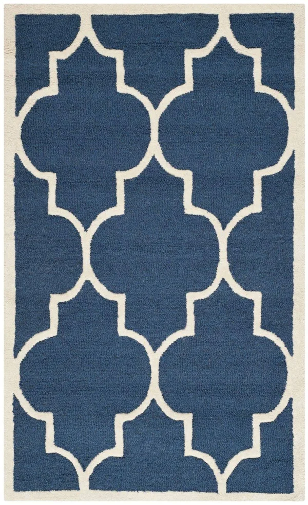 Safavieh Cambridge Navy & Ivory 4& x 4& Round Rug