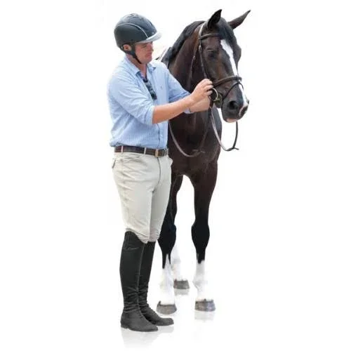 Ovation Mens Euroweave Knee Patch Breech 40r Black, Men's