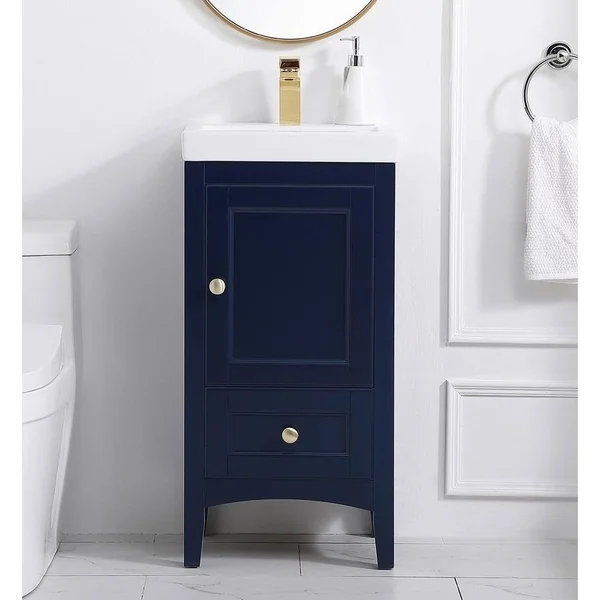 18 in. Single Bathroom Vanity Set - Blue OV125VF