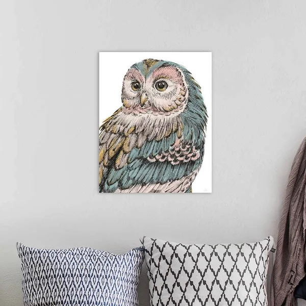 Beautiful Owls I Pastel - Canvas Wall Art, 16x20, Great Big Canvas