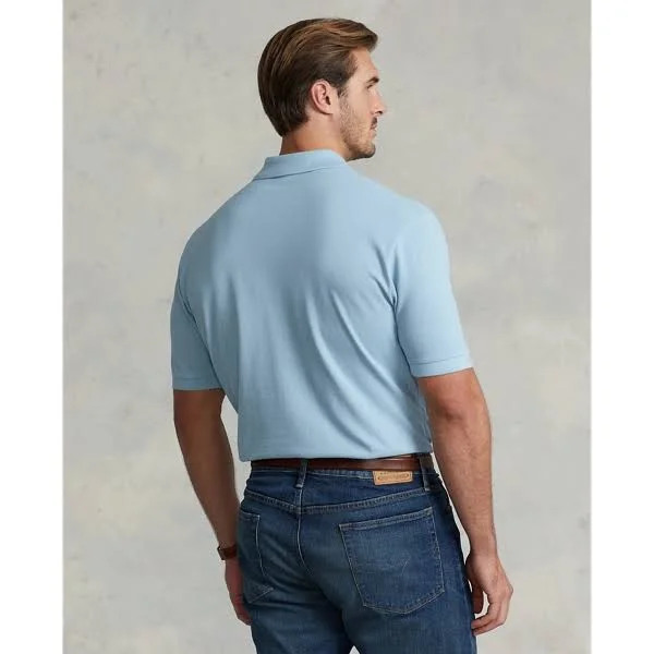 Ralph Lauren Men's The Iconic Mesh Polo Shirt - Size 5X Big in Blue Note