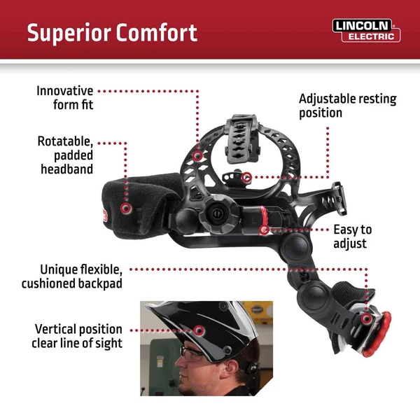 Lincoln Electric K4034-4 Viking 3350 Welding Helmet - Code Red